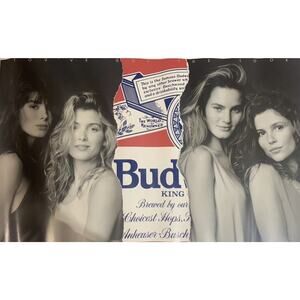1989 Vintage Beer poster Budweiser “you’ve got the look” Breweianna 18” X 30”